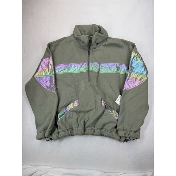 Free People Movement Women's Away We Go Half Zip Sage Stone XL NWT $128 MSRP - Picture 3 of 8